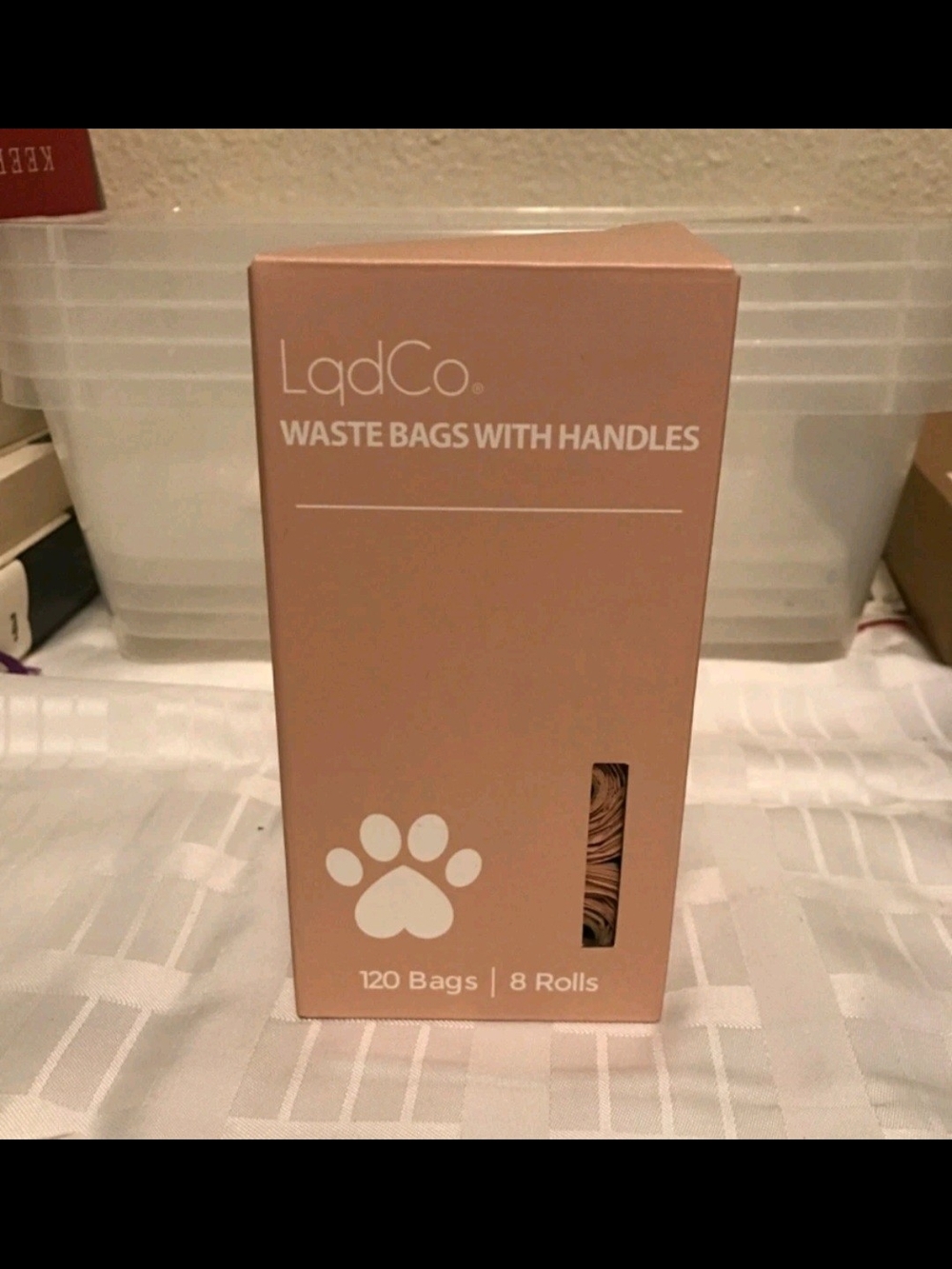 Pink Waste Bags with Handles for Dogs